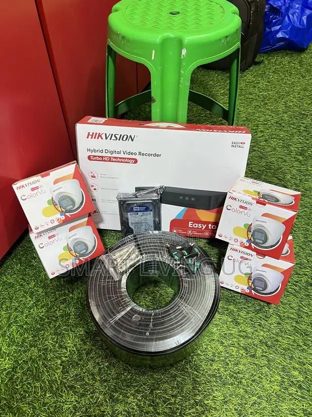 Sharp 4-Channel Hikvision ColorVu Fisheye Camera Package - 1