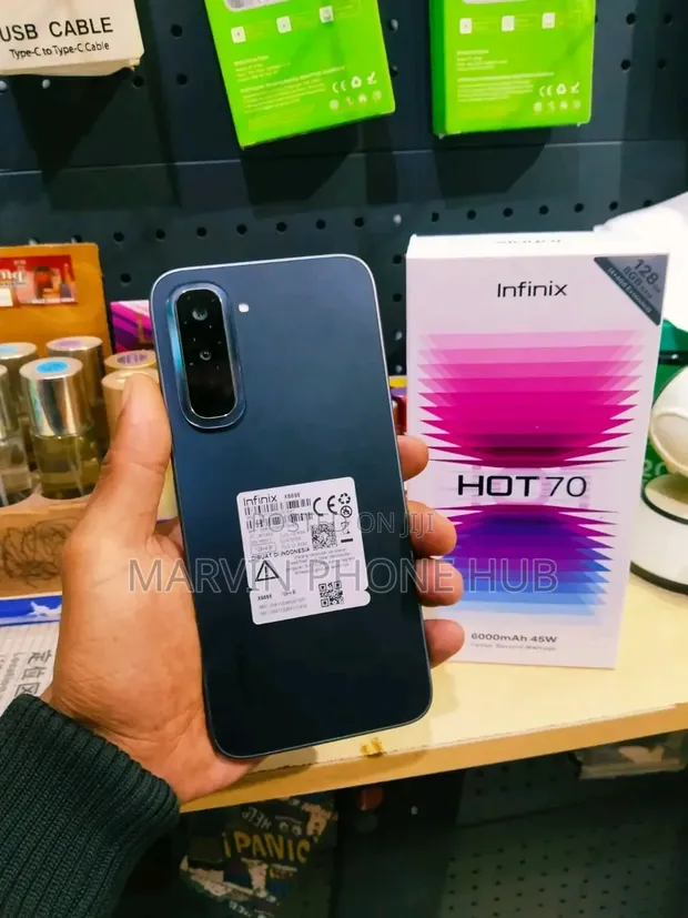 New Infinix Hot 70 128GB Black - 1
