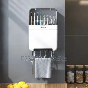 Wall-Mounted Toothbrush Holder & Kitchen Organizer