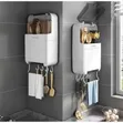 Wall-Mounted Toothbrush Holder & Kitchen Organizer - 2