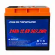 24Ah 12.8V Lithium Solar Battery Backup with USB DC Output - 2