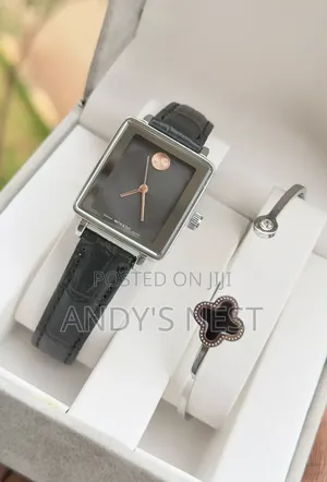 Movado Grey Ladies Watch with Bangle