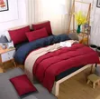 Plain Cotton Duvet Cover Set - Double Sided - 4