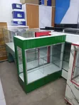 Brand New Green & White Reception Display Counter - 1