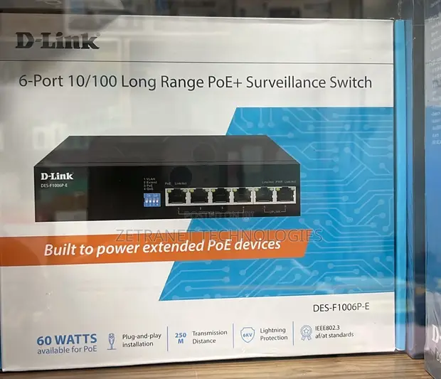 D-Link DES-F1006P-E 6-Port PoE Switch - 1