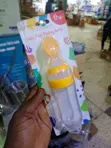 Baby Food Squeeze Bottle with Spoon - Yellow/Clear - 2