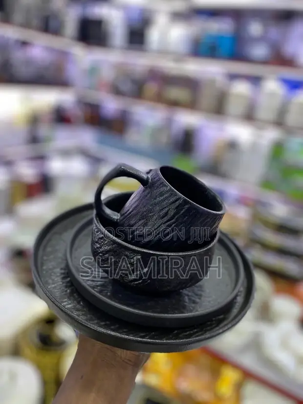 Premium Matte Black Ceramic Dinner Set (6 Pieces) - 1