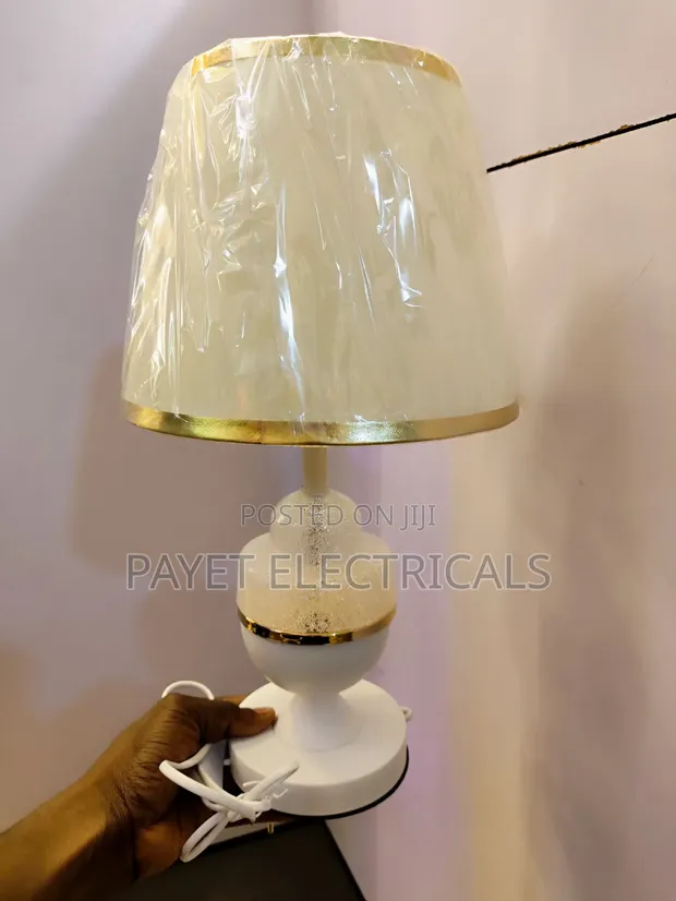 White Bedside Table Lamp - 1
