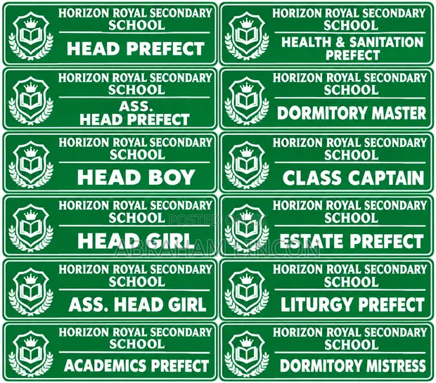School Name Tags for Prefects - 1