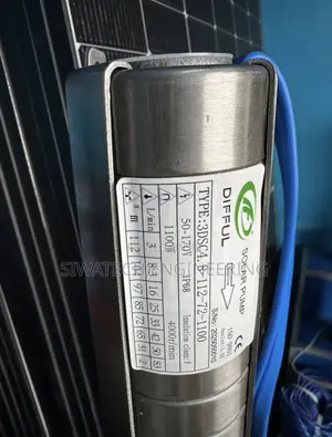112m Head Solar Submersible Water Pump, 1.1kW