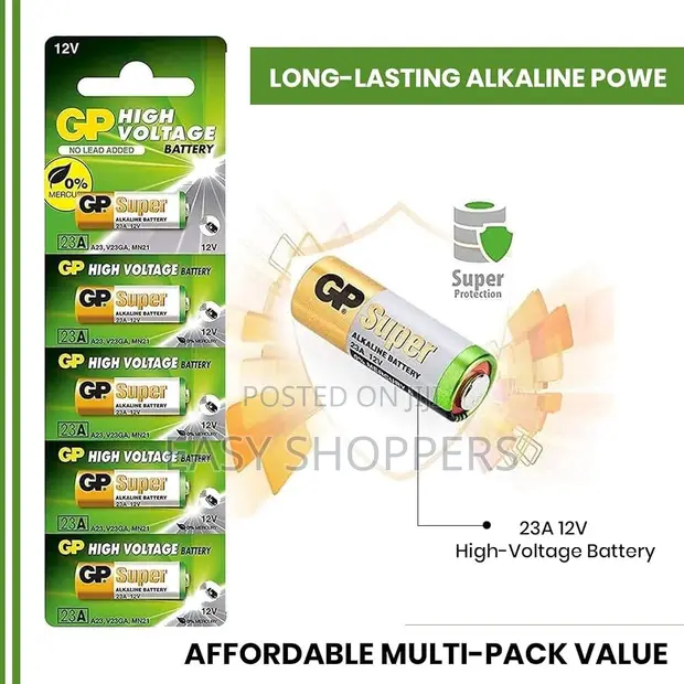 5-Pack GP Super 12V 23A Alkaline Batteries - 1