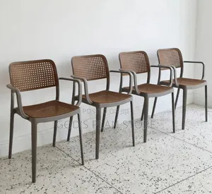 Modern Plastic Dining Chairs (Set of 4)