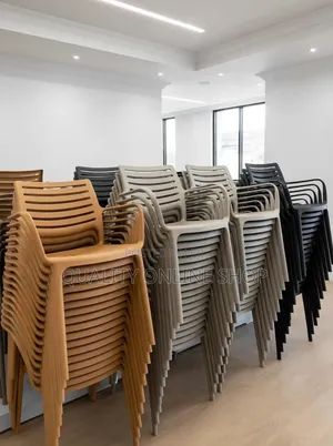 Contemporary Plastic Dining Chairs (Set of 4)