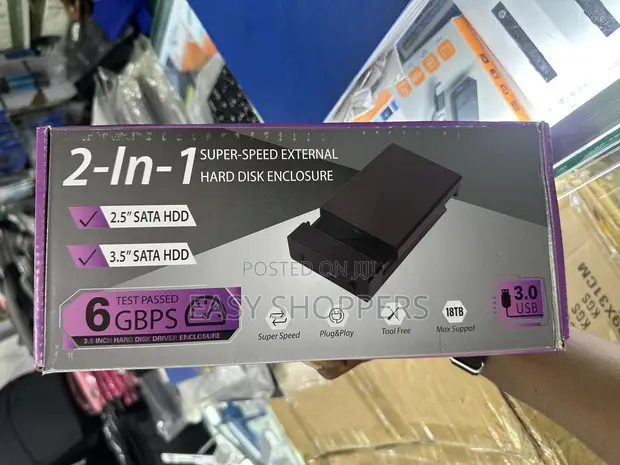 2-in-1 Super-Speed External Hard Disk Enclosure (2.5" & 3.5") - 1