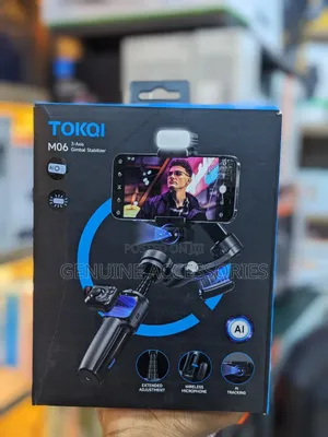 TOKQI M06 Gimbal Stabilizer with Mic & Light