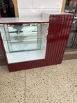 Maroon and White 4ft Display Counter - 1