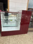 Maroon and White 4ft Display Counter - 2