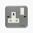 TRONIC Metal Clad Single Switched Socket - 13A - 1