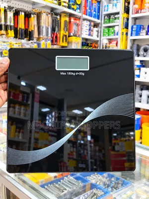 Digital Weight Scale - Black Toughened Glass, 180kg