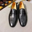 Men's Black Dior Snake-Print Penny Loafers - 2
