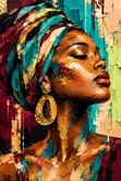 Crown of Colors Textured Portrait - 2
