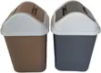 10 Litre Plastic Dustbins with Swing Lids - 1