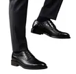 Crocodile-Embossed Leather Dress Shoes - 2