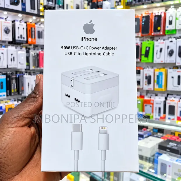 iPhone Charger 50W Dual USB-C with Free Type-C Cable - 1