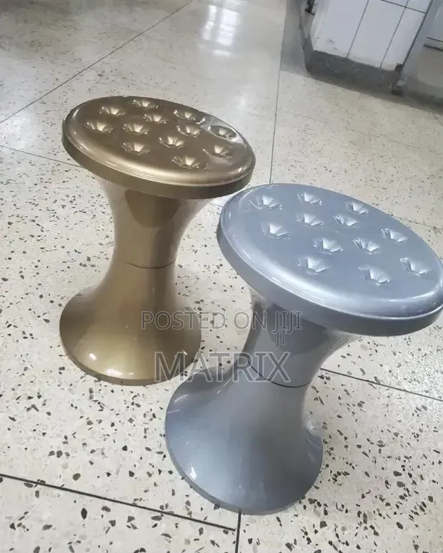 Drum Stools - Gold and Gray - 1