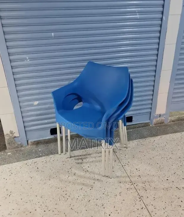 Silver Legs Plastic Chairs - 1