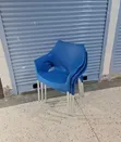 Silver Legs Plastic Chairs - 1