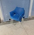 Silver Legs Plastic Chairs - 2
