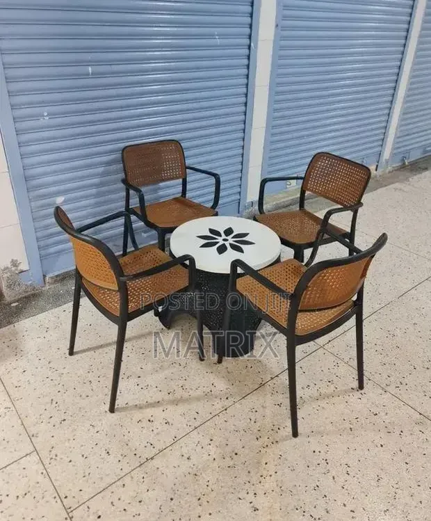 Classic Plastic Table and Chairs Set - 1
