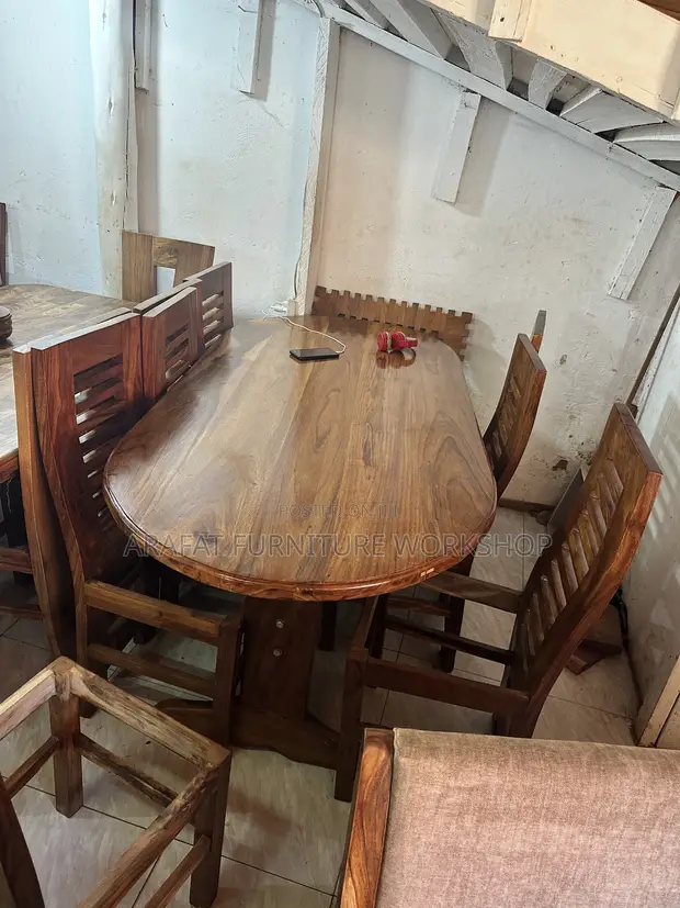 Solid Teak 6-Seater Dining Set - 1