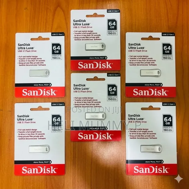 64GB SanDisk Ultra Luxe USB 3.1 Flash Drive - 1