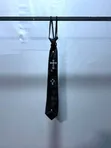 Vintage Stafford Necktie - Black Anchor Pattern - 3