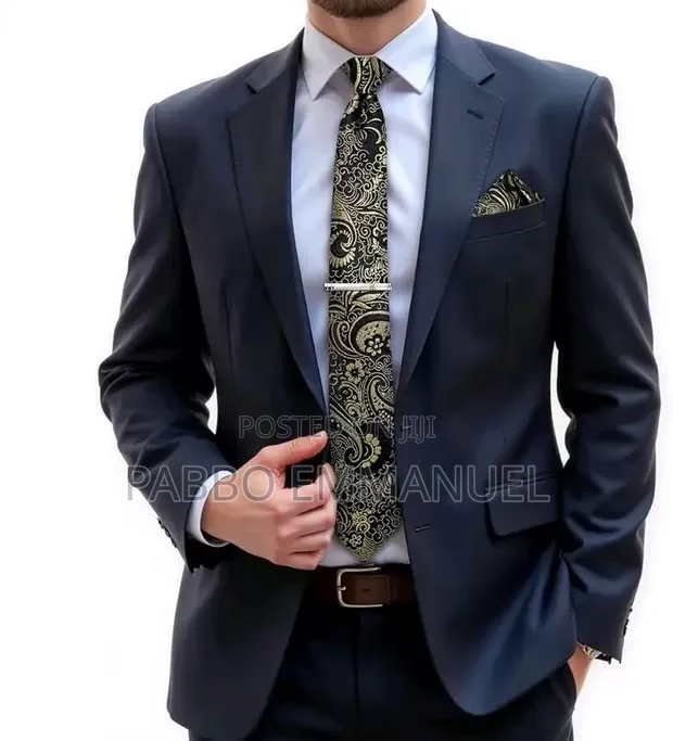 DiBanGu 4-in-1 Paisley Necktie Combo Set - 1