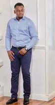 Men's Linen Long Sleeve Shirts & Khaki Pants - 1