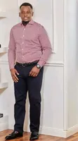Men's Linen Long Sleeve Shirts & Khaki Pants - 2