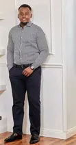Men's Linen Long Sleeve Shirts & Khaki Pants - 3
