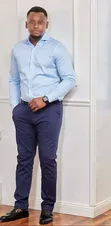 Men's Linen Long Sleeve Shirts & Khaki Pants - 4