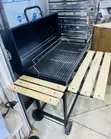 Charcoal Barbecue Grill with Workspaces - 2