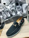 Men's Clarks Loafers - Black Leather - 2