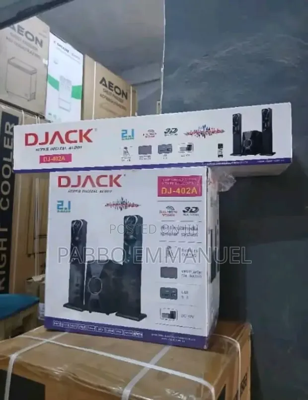 Djack DJ-3802 Hi-Fi Home Theater System with 2 Tall Boy Speakers - 1