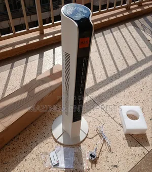 45W Remote Controlled Bladeless Tower Fan - White