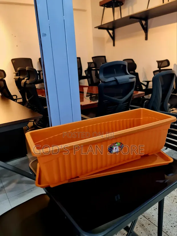 Terracotta Plastic Rectangular Flower Pots - 1