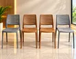 Gold Grey Plastic Chairs (1 Pc) - 2