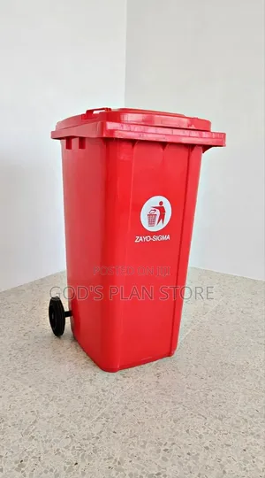 240 Litre Single Mobile Garbage Bin - Plastic Dust Bin