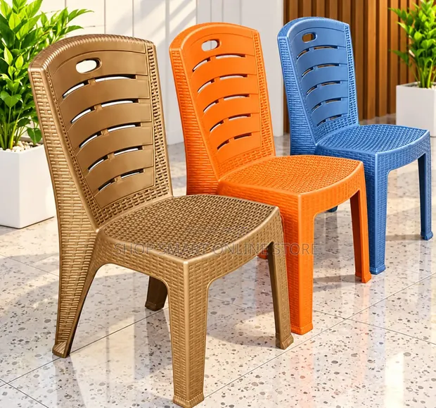 3-Piece Stackable Plastic Chairs - 1
