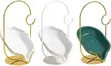 Self-Draining Soap Dish Holder - White & Gold - 1